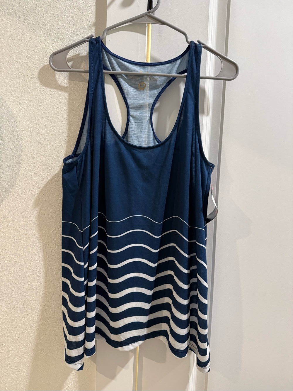 NWT Women’s Navy Striped Racerback Athletic Top